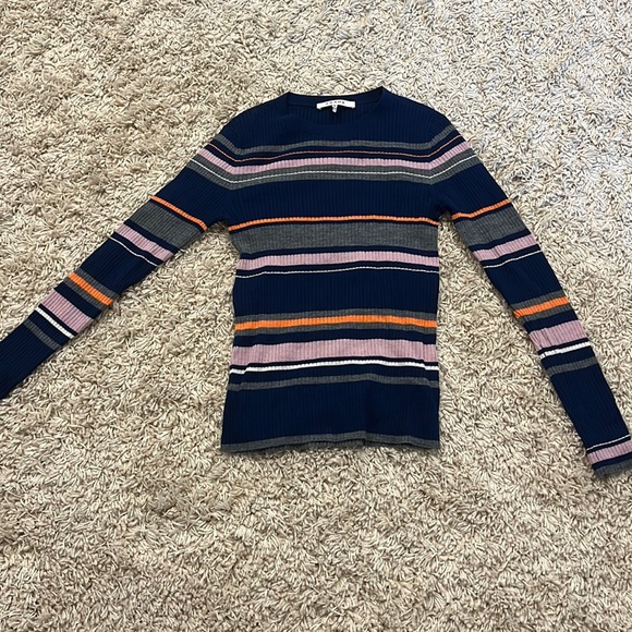 Frame Stripe Sweater in Lilac Multi - Picture 2 of 5